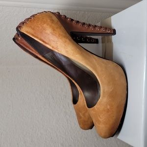 Jessica Simpson Brown Lace-Up Heels